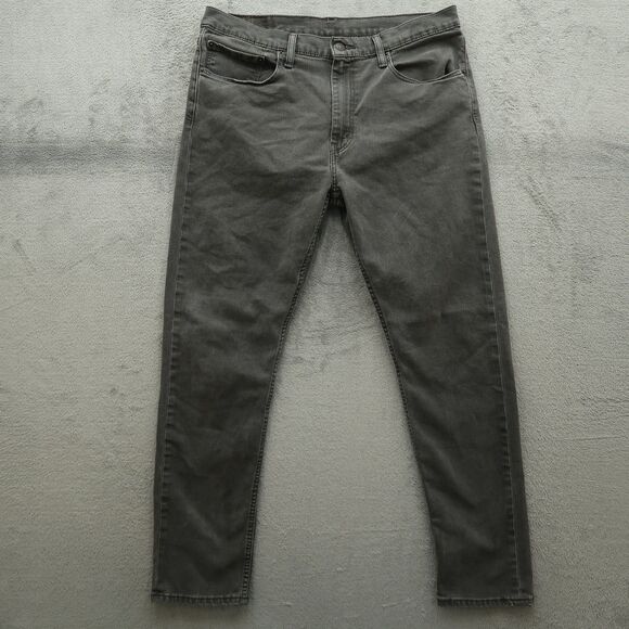 Levi's 512 Jeans Mens Size 36x32 (36x30 Real) Gray Slim Taper Stretch Denim - Picture 1 of 16